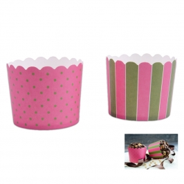 Muffin Wrapper Pink & Green