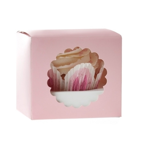 Caja para 1 cupcake color rosa
