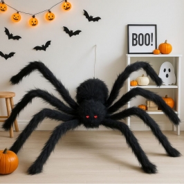 Araña Negra Gigante Halloween – 200 cm