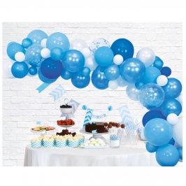 Arco de globos para fiestas en color azul