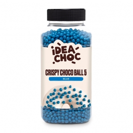 Bolitas crujientes azules de chocolate blanco 5 mm en bote de 450 g