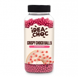 Bolitas crujientes de chocolate blanco sabor fresa bote de 450 g