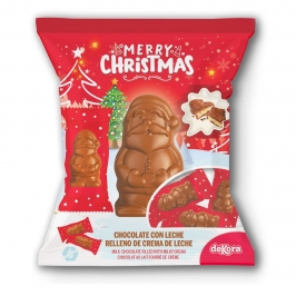 Bolsa de chocolates de Papá Noel rellenos de crema de leche