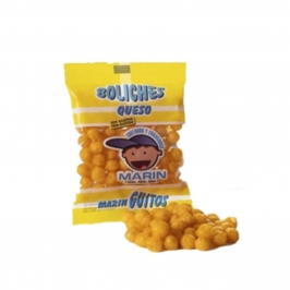 Bolsa de snacks de maíz Marin Boliches sabor queso sin gluten