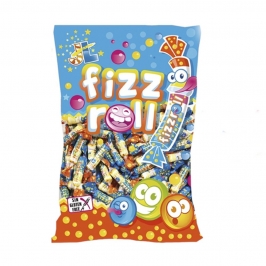 Bolsa Fizz Roll 300 unidades caramelos efervescentes de frutas surtidas