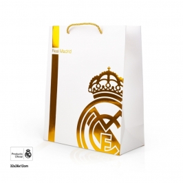 Bolsa de Regalo Real Madrid Escudo Oro 26 x 12 x 32 cm