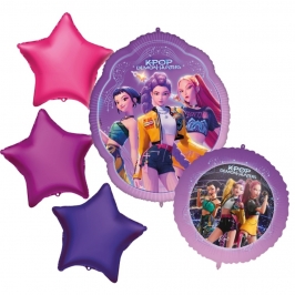 Bouquet de Globos Guerreras K-Pop - 5 uds