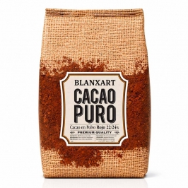 Cacao puro en polvo alcalinizado 22-24 por ciento 1 kg para repostería profesional