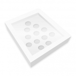 Caja blanca para 12 cupcakes de Navidad Simply Making con inserto