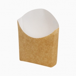 Caja kraft para patatas fritas y snacks 400 cc