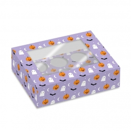 Cajas para 6 Cupcakes Fright Night - 2 uds