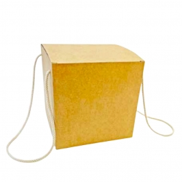 Caja para Panettone Kraft con Lazo 21,5 cm