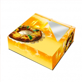 Caja para Roscón de Reyes Dorada 33 cm
