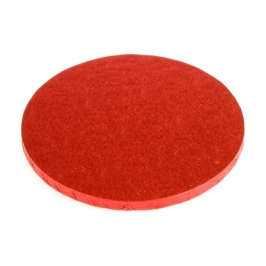 Cake drum redondo rojo metalizado 35cm