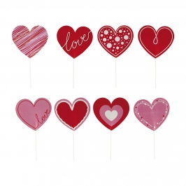 Toppers para Dulces Corazones 8 ud