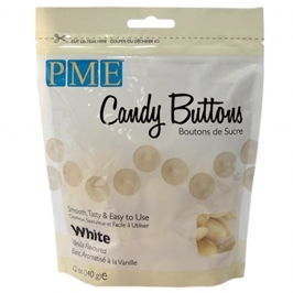 Candy Buttons color Blanco Vainilla 340 gr - PME