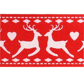 Cinta Satinada Reindeer Red (2 mts)