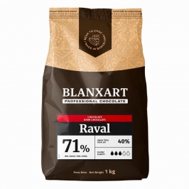 Cobertura de chocolate negro Raval 71 por ciento