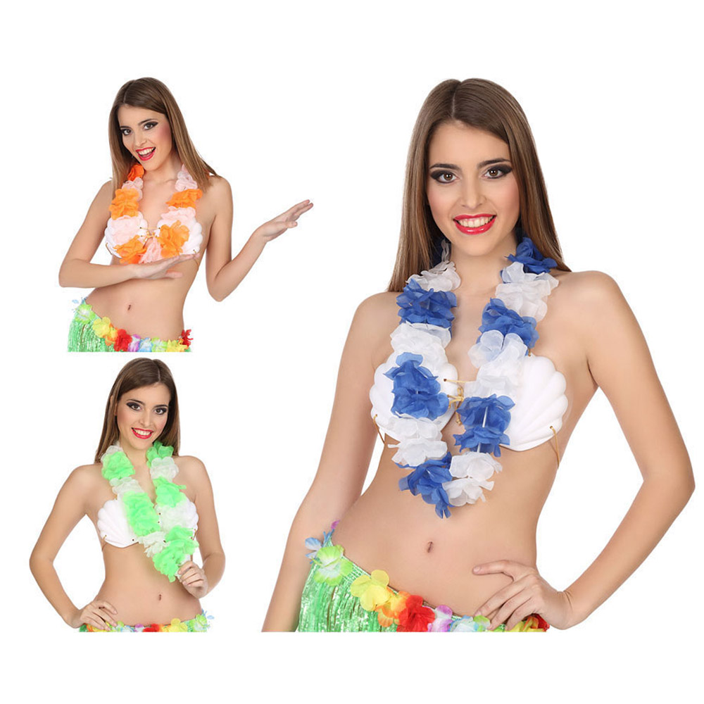 Decoraciones de fiesta hawaianas para adultos, collar de flores de playa,  corona Hula, vestido de Skrit Hawaiano, disfraz para niños y niñas,  suministros para fiestas de cumpleaños - AliExpress