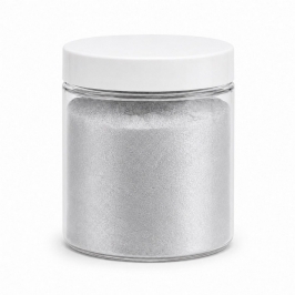 Colorante en polvo plata metálico 100 g en bote transparente