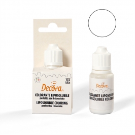 Colorante liposoluble blanco para chocolate de 15 gramos
