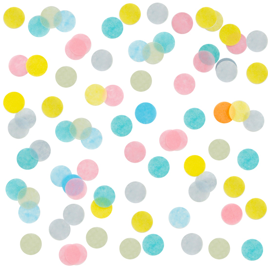 Confeti Círculos Pastel Multicolor