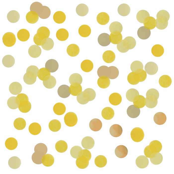 Confetti de Papel Amarillo y Dorado