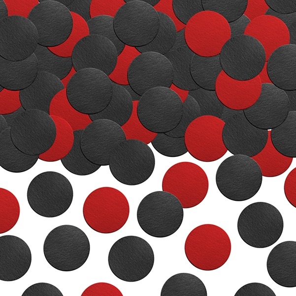 Confetti de Papel Negro y Rojo 5gr
