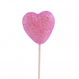 Corazón rosa para decorar tartas y dulces