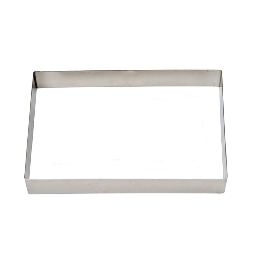 Cortador de galletas de acero con forma rectangular de 9 cm x 5 cm