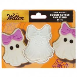 Cortador fantasma con texturizador Wilton 7,5 cm para galletas