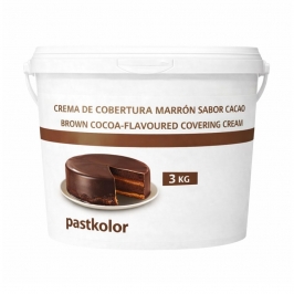 Crema de cobertura marrón sabor cacao 3 kg para tartas