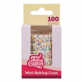Cápsulas mini cupcakes FunCakes con diseño de sprinkles multicolor