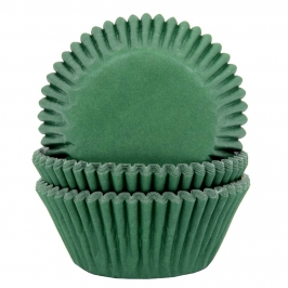 Cápsulas para Cupcakes Verde Oscuro 50 ud