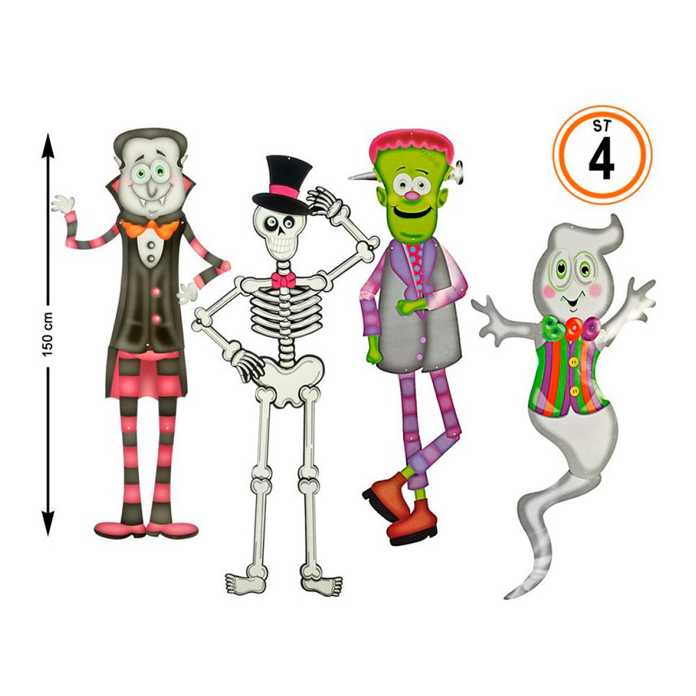 Decoración de Pared Personajes Halloween