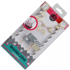 Set para decorar tartas gris