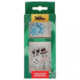 Decoraciones comestibles de oblea Navidad Wilton 9 unidades