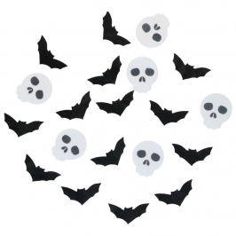 Decoraciones comestibles Halloween Wilton murciélagos y calaveras