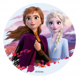 Disco de Oblea Frozen 2 Elsa y Anna 20 cm