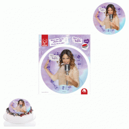 Disco para tarta efecto 3D Violetta