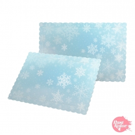 Base Rectangular Copos de Nieve - 40 x 30 cm