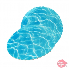 Base Redonda Agua 25 cm x 3 mm Grosor