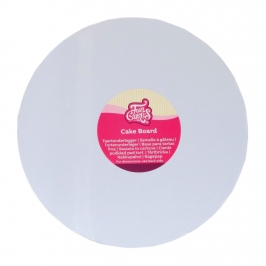 Base Rígida Redonda Blanca 30 cm - Funcakes