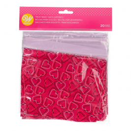 Bolsas para Dulces con Cierre Zip Corazones 20 ud