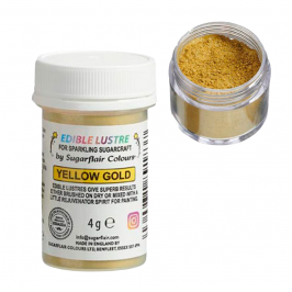 Brillo Comestible Amarillo Oro 4 gr - Sugarflair