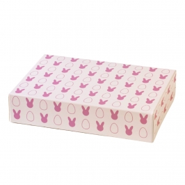 Caja Para Dulces De Pascua Decora (23,5 X 16 X 5 Cm) - Diseño Conejitos