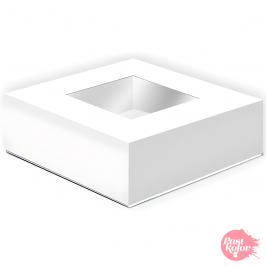 Caja para Tarta Blanca con Ventana - 28 x 9,5 cm