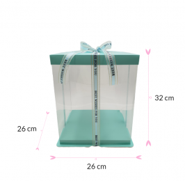 Caja Para Tarta Deluxe Azul - 26 X 32 Cm