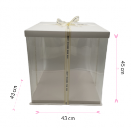 Caja Para Tarta Deluxe  Blanca - 43 X 45 Cm