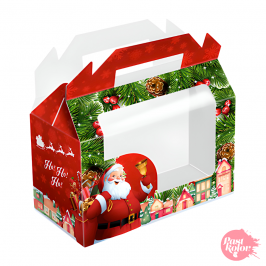 Caja Picnic con Asa y Ventana - Navidad